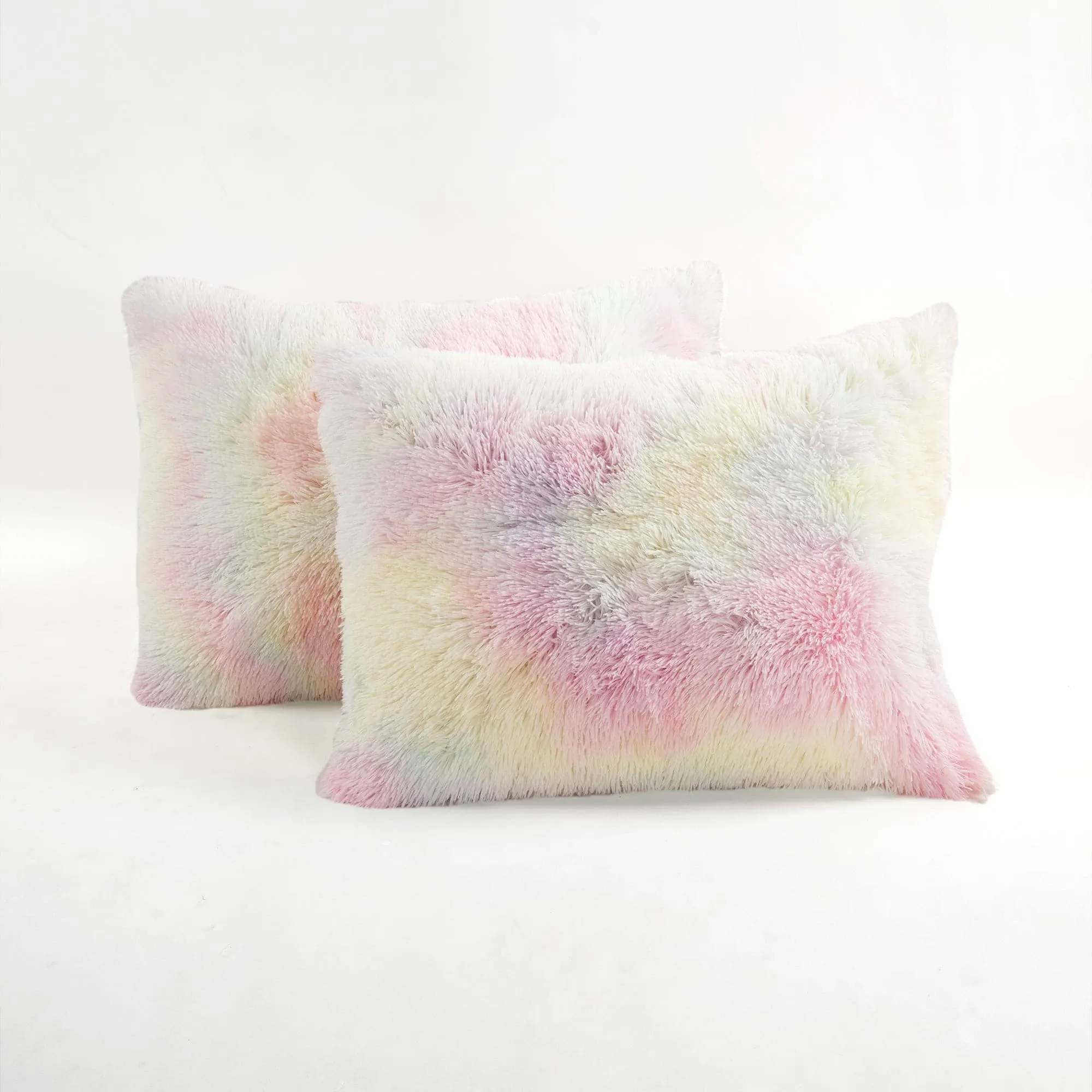 Emma Cozy Ultra Soft Rainbow Faux Fur Comforter Set