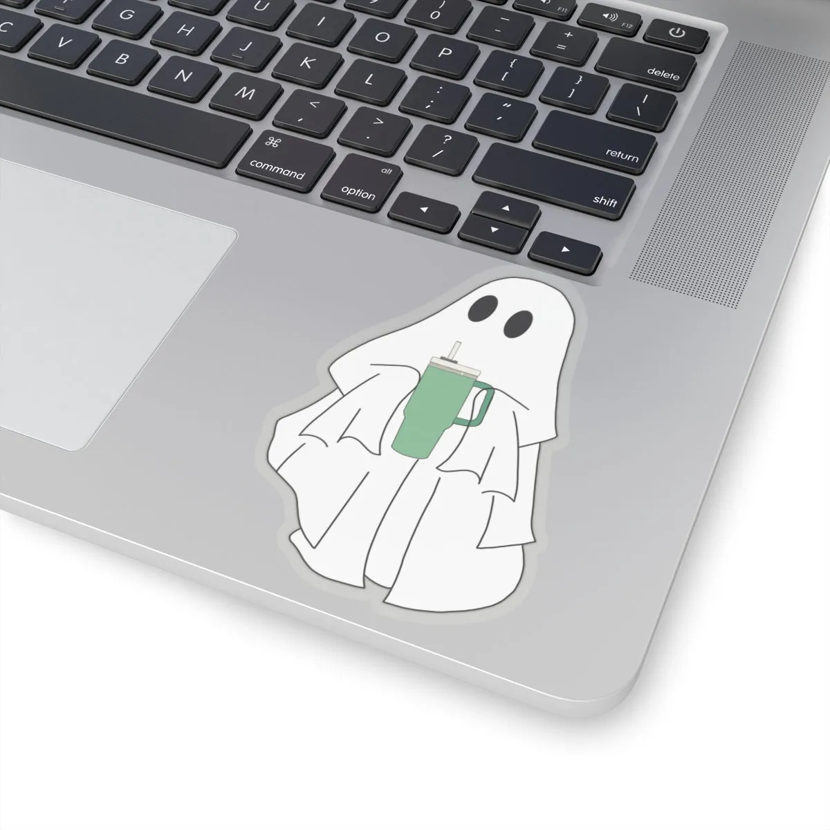 Emotional Support Water Bottle Ghost Kiss-Cut Sticker