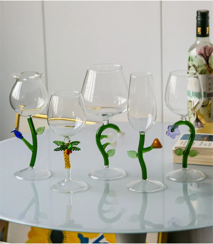 Enchanted Garden 2pc Wine Glass Set