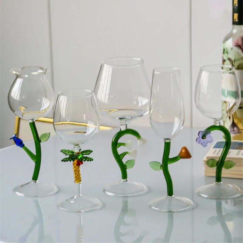 Enchanted Garden 2pc Wine Glass Set