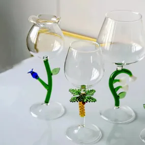 Enchanted Garden 2pc Wine Glass Set