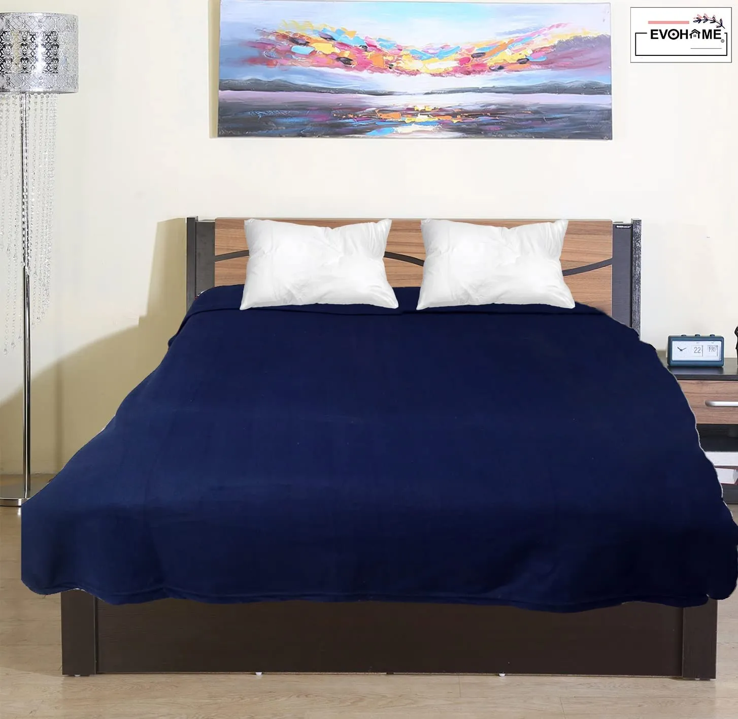 EVOLIFE All Season Polyester Micromink Summer AC Blanket Super Soft Polar Fleece Plain Single Bed Blanket | AC Dohar |Comforter| Size 150 X 225 Cms (Approx 4.9 X 7.3 Ft) (Single) (Red) (Blue)