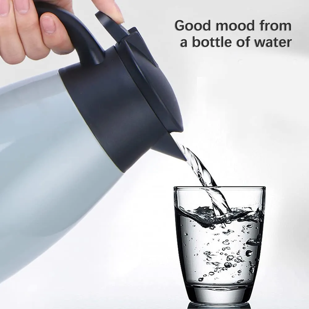 EXCLUZO Stainless Steel Insulation Bottle Double Walled Vacuum 2L Keep Heat Cold for Beverage Tea Coffee Water