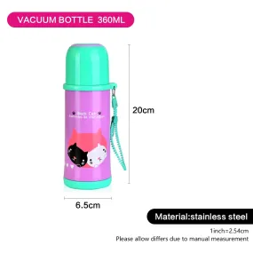 Fissman Double Wall Vacuum Kitty Print Bottle Multicolour 360ml