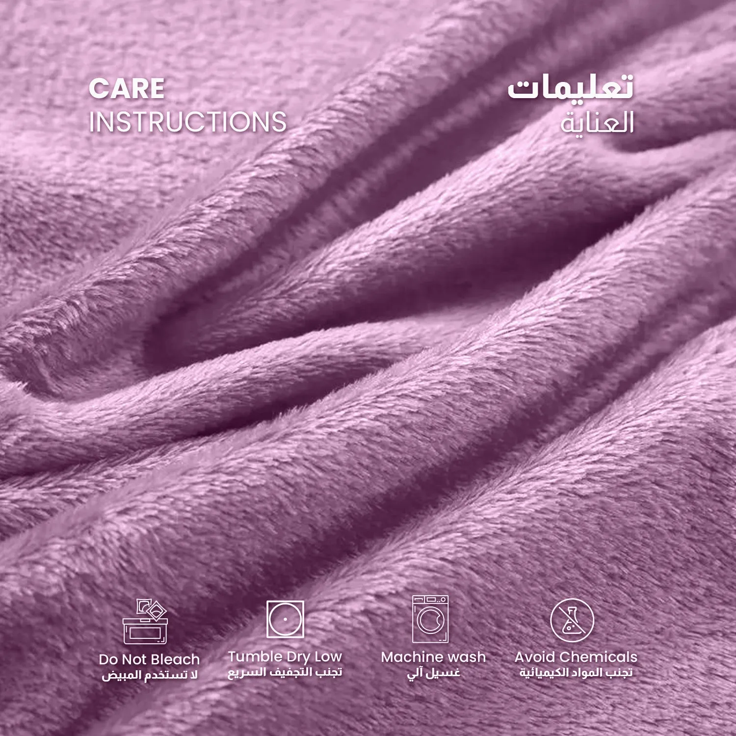 Flannel Blanket Queen 220x240cm Suitable for All Seasons, Warm Throw Blanket  - Light Purple