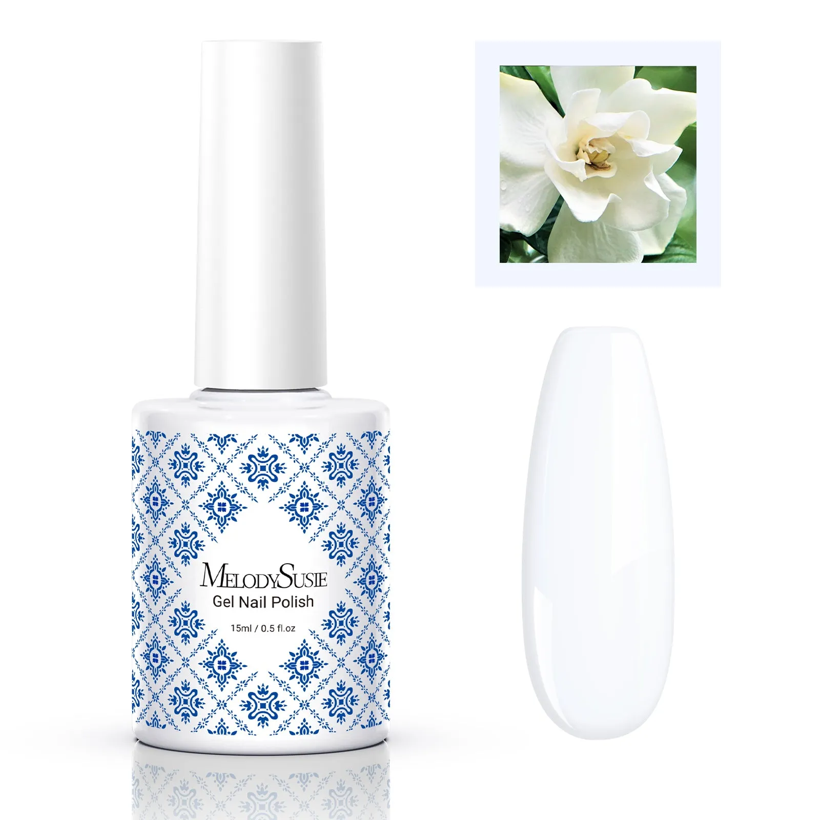 Fleurwee Gel Nail Polish Plant-based 0.5 fl oz/15ml - P14 Gardenia White