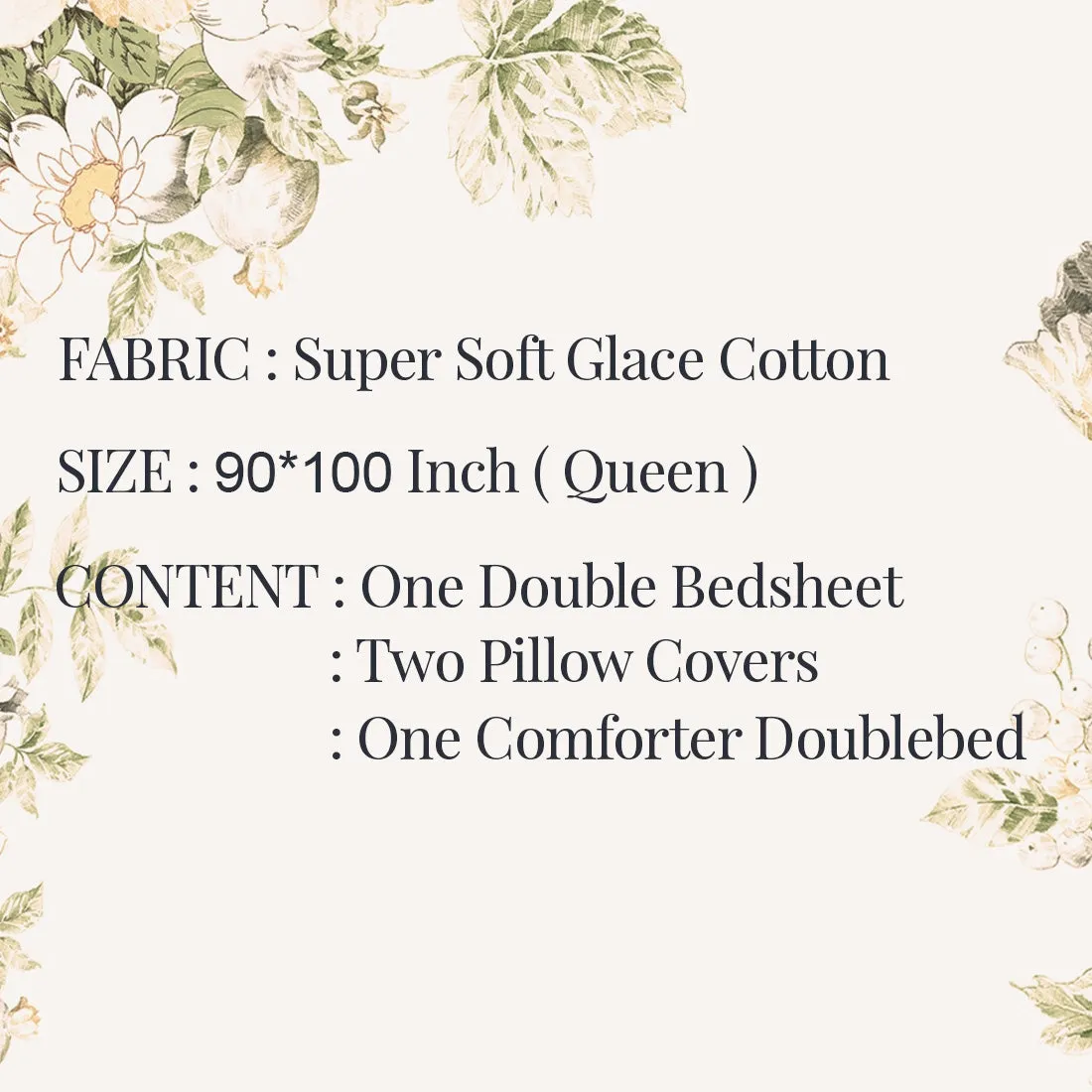 Floral Design Super Soft Comforter ( 4 pc Set )