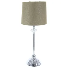 Florence Chrome Buffet Lamp Olive Green Shade 51cm