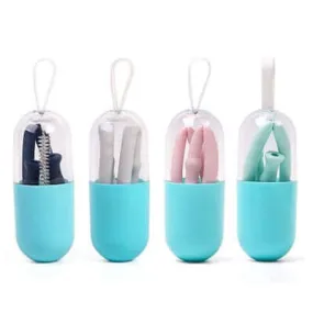 Foldable Silicone Straw Kit