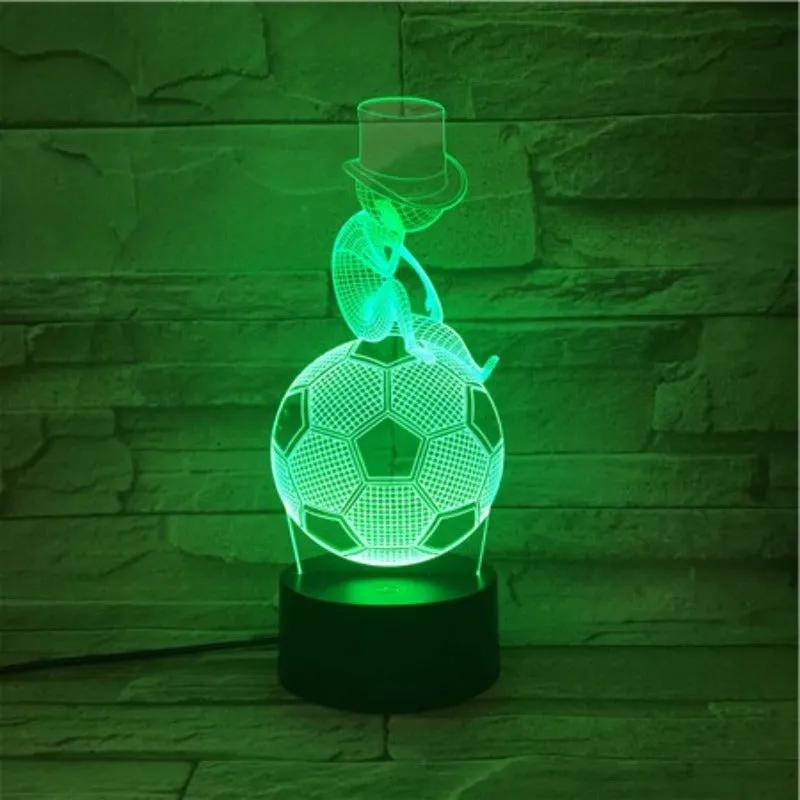 Football ,Soccer Kid 3D lamp 1/3/7/16 colors available for Football Fans