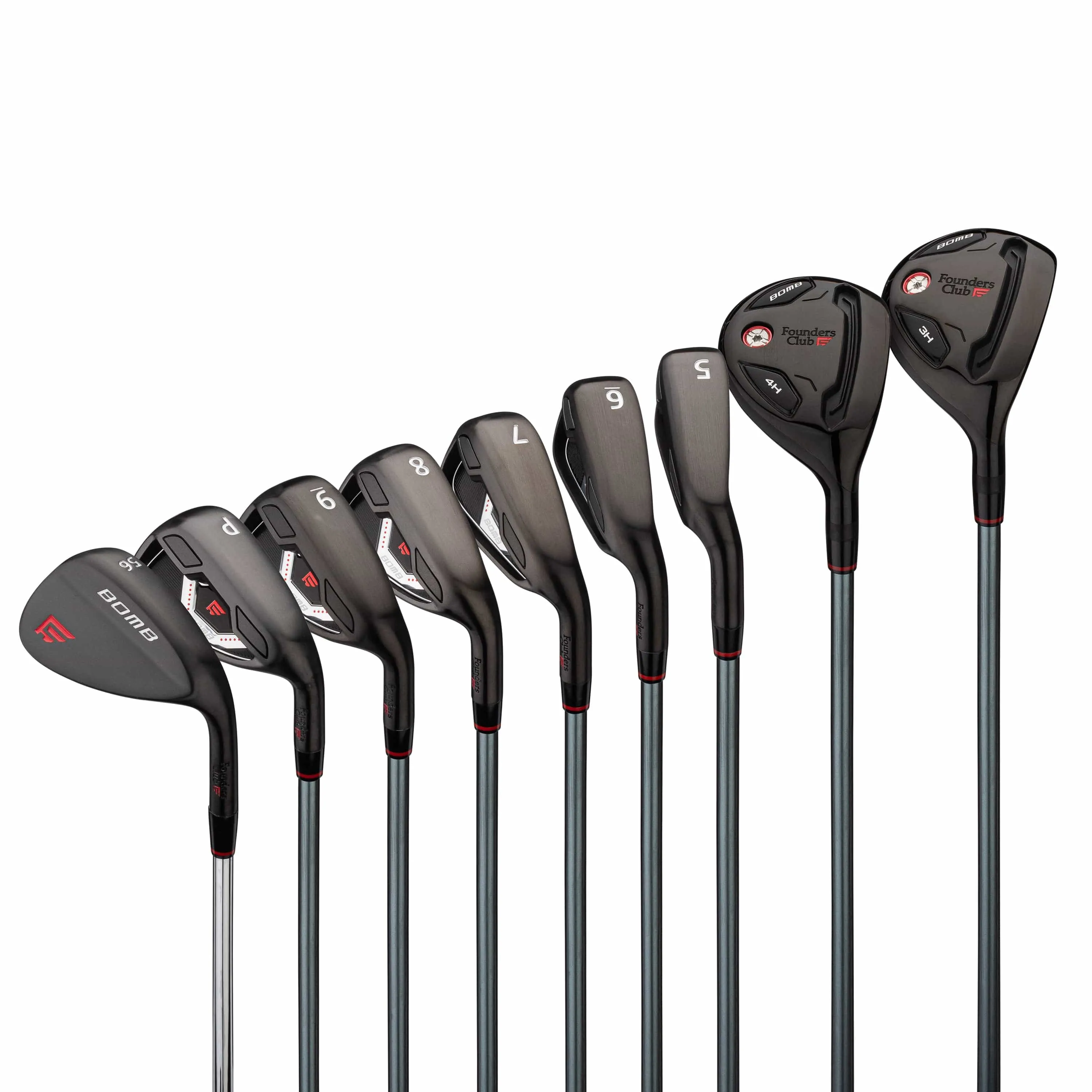 Founders Club Bomb Combo Irons Steel Golf Set 3-PW Plus Free Sand Wedge