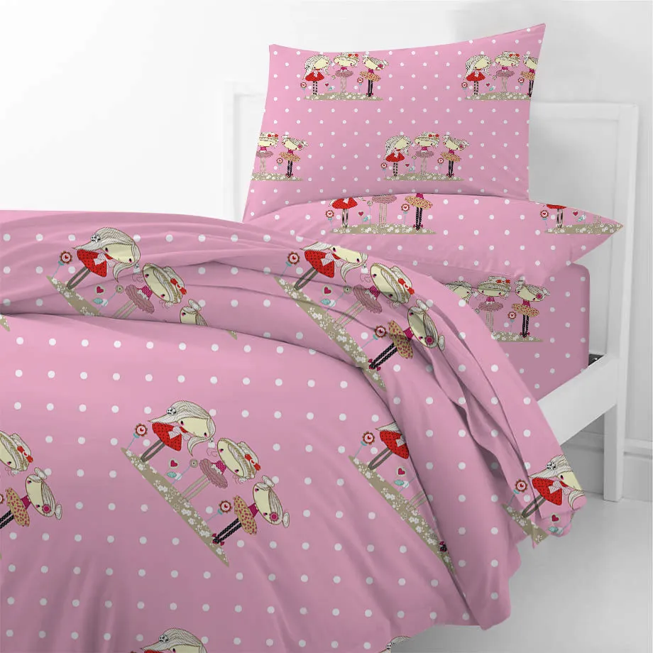 Friendlair Pink Kids Comforter 3pc Set 135x220cm