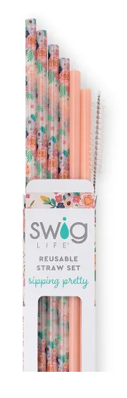 Full Bloom Straw Set