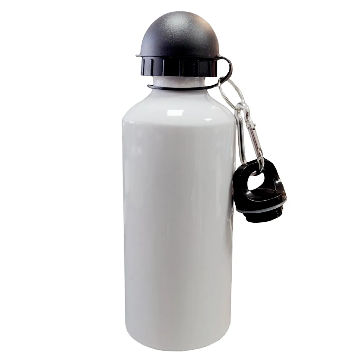 FULL CARTON - Water Bottles - COLOURED Two Lids (BLACK) - 600ml