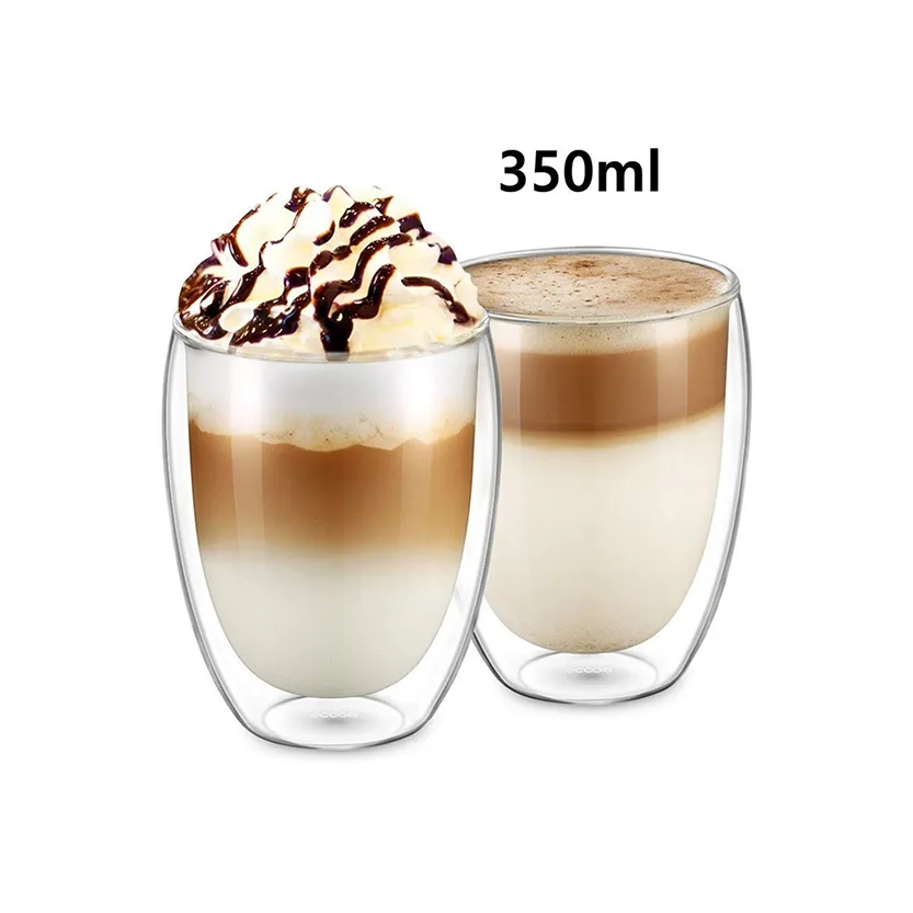 Funki Buys | Cups | Glass Double Wall High Borosilicate Glass Mug Sets