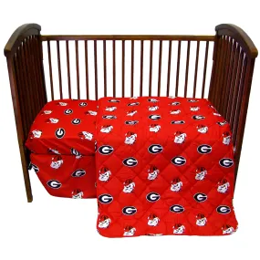 Georgia Bulldogs 4 piece Baby Crib Set