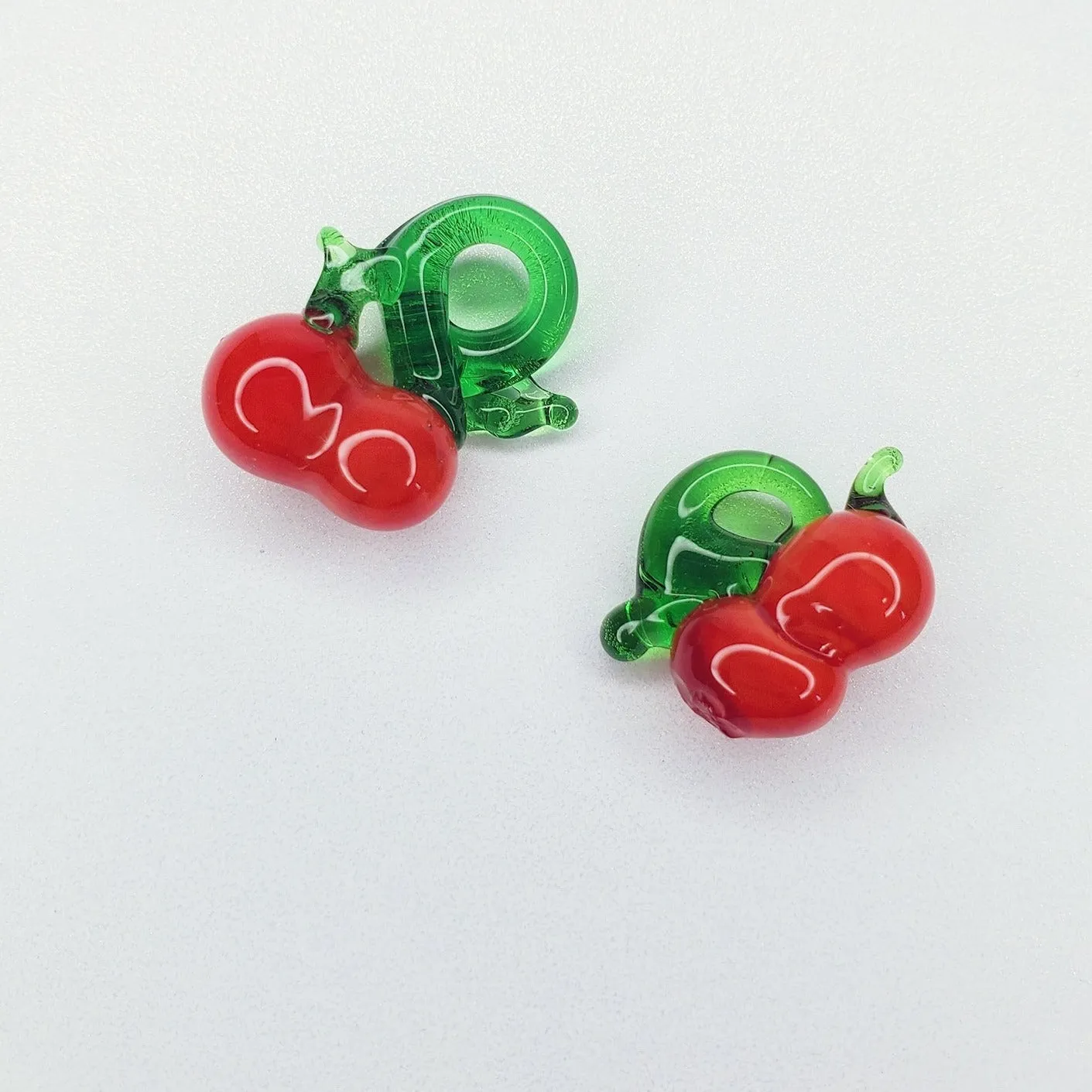 Glass Cherry Fruit Charm