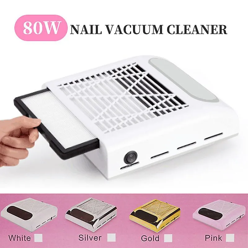 Gold EU Plug 80W Nail DUSt Suction DUSt Collector Vacuum Cleaner Manicure Machine Nail Art Manicure Salon Tools Fa1901