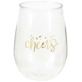 Gold Stemless Wine Glass 15oz