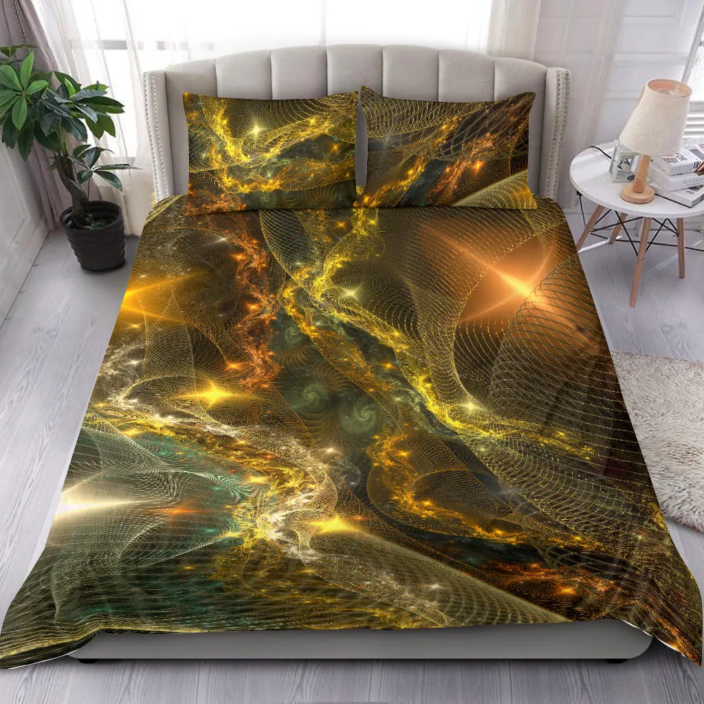 Golden Fractal Universe | Bedding Set | Yantrart Design