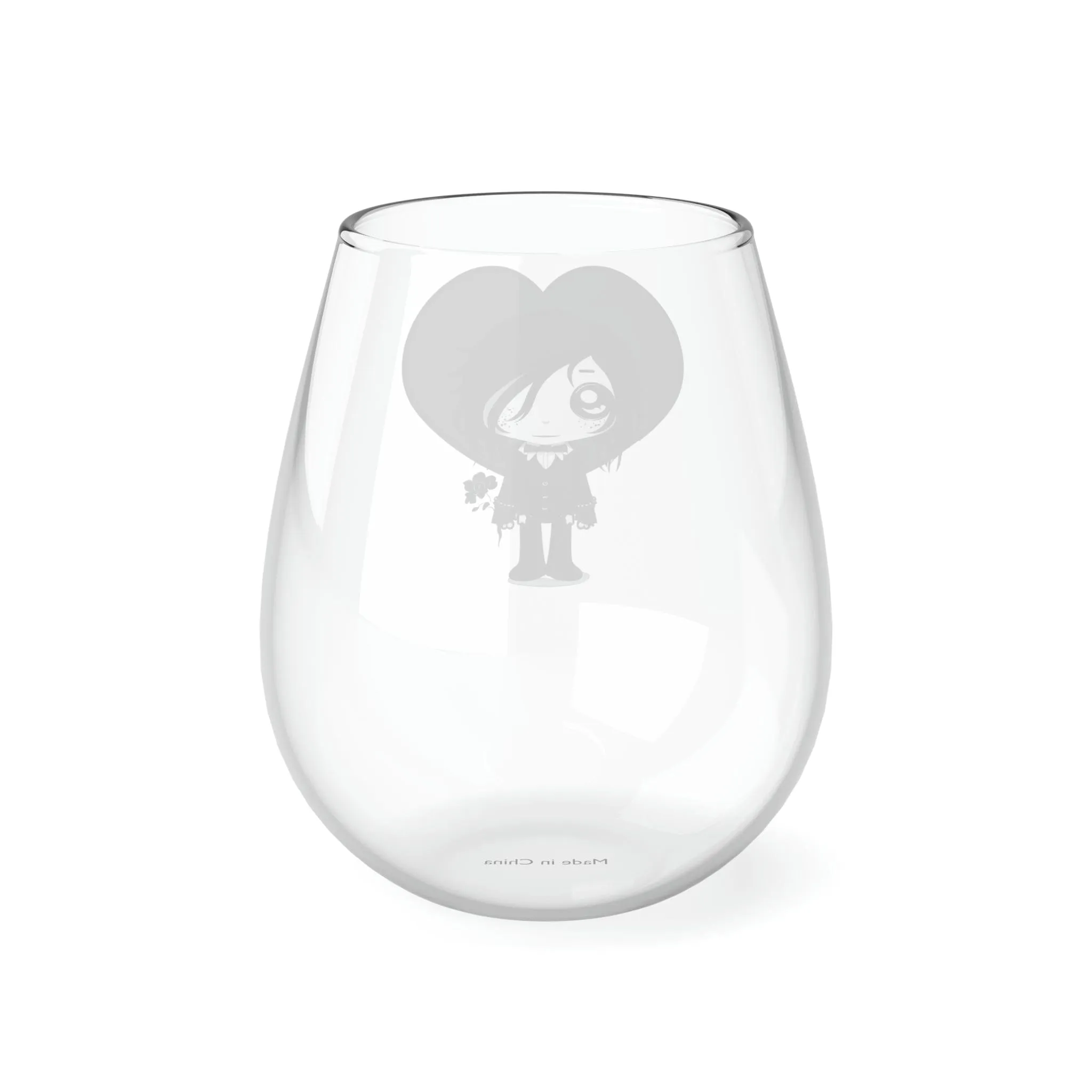 Goth Boy Stemless Wine Glass, 11.75oz