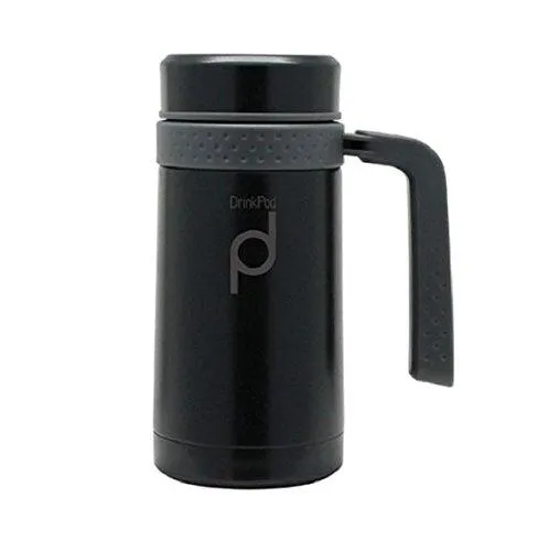 Grunwerg DrinkPod Stainless Steel Vacuum Mug 450ml Black