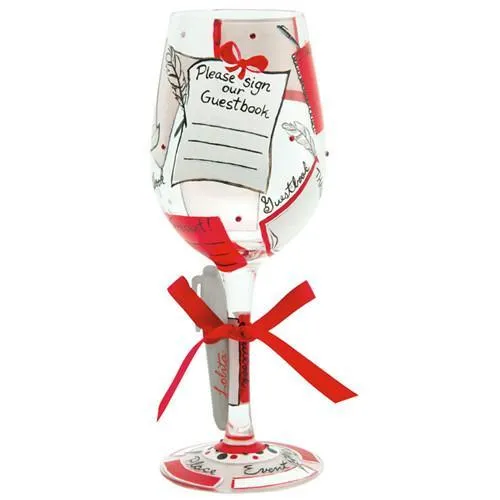 Guest Book "Personalize -It" Wine Glass by Lolita®