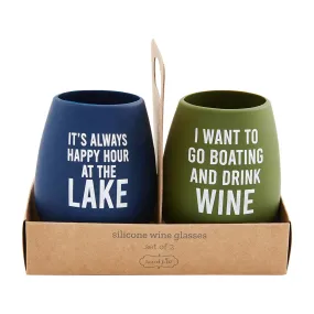 Happy Lake Silicone Glasses