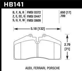 Hawk DTC-70 Brake Pad - Front (HB141U.650)