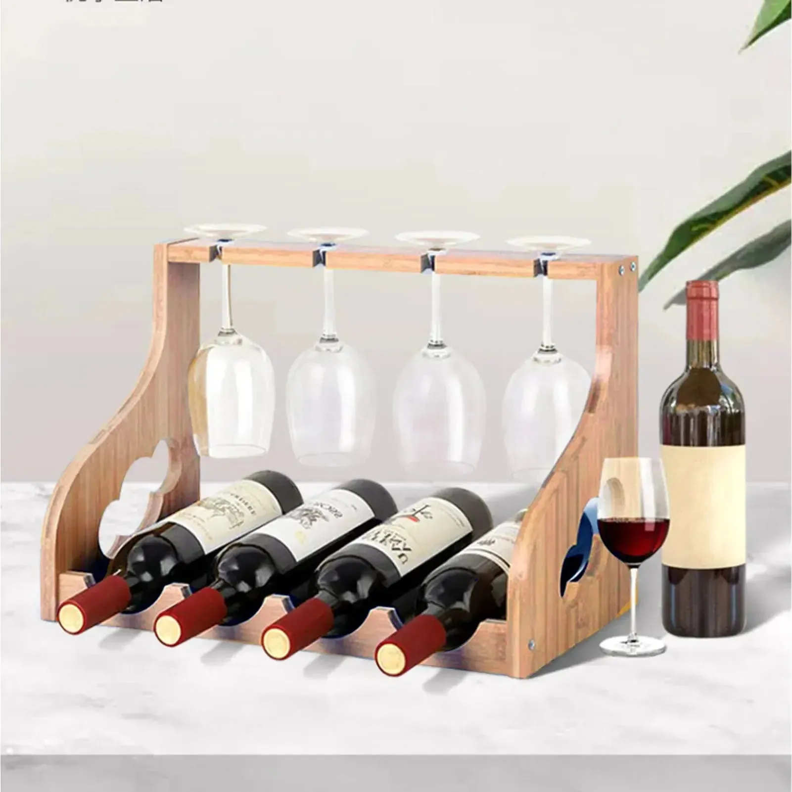 High-Quality Wooden Wine Glass Rack – Stylish Free-Standing Holder