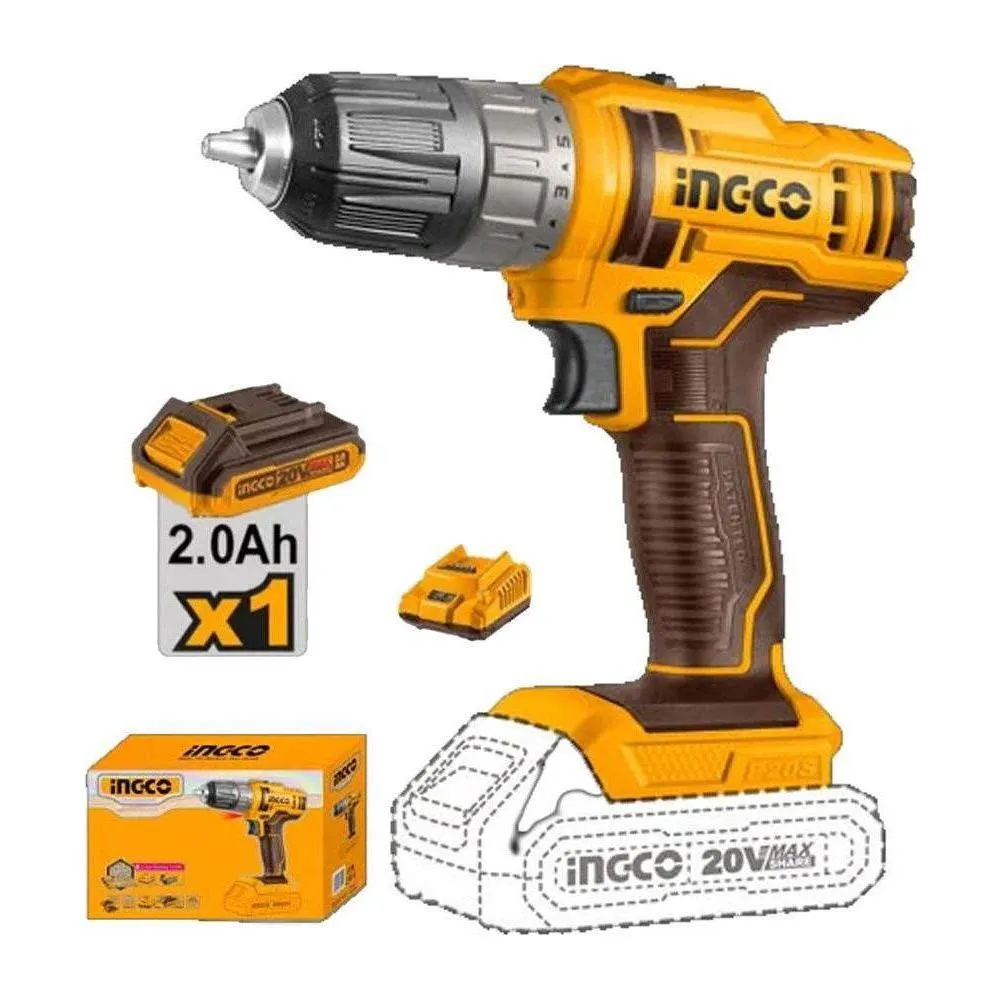 Ingco CDLI200518 Li-Ion Cordless Drill 20V