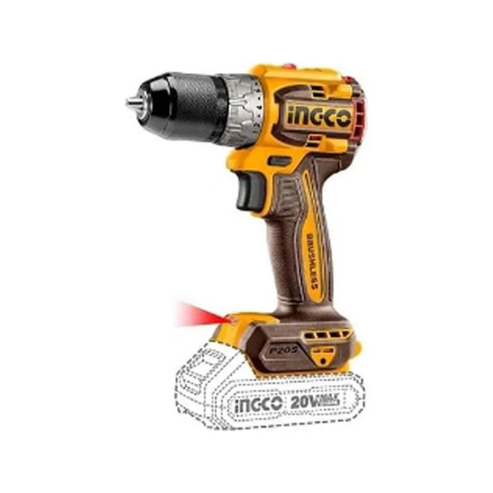 Ingco CDLI20602 Li-Ion Compact Cordless Drill Brushless 20V