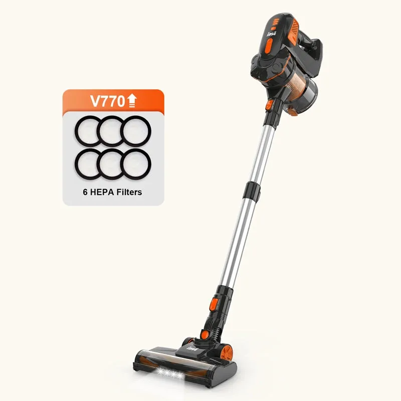 INSE V770 Cordless Vacuum Cleaner 12KPA Suction Power for Harwood Floor Cleaning