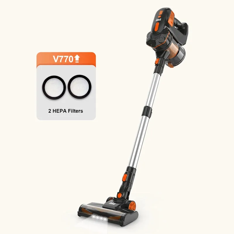 INSE V770 Cordless Vacuum Cleaner 12KPA Suction Power for Harwood Floor Cleaning