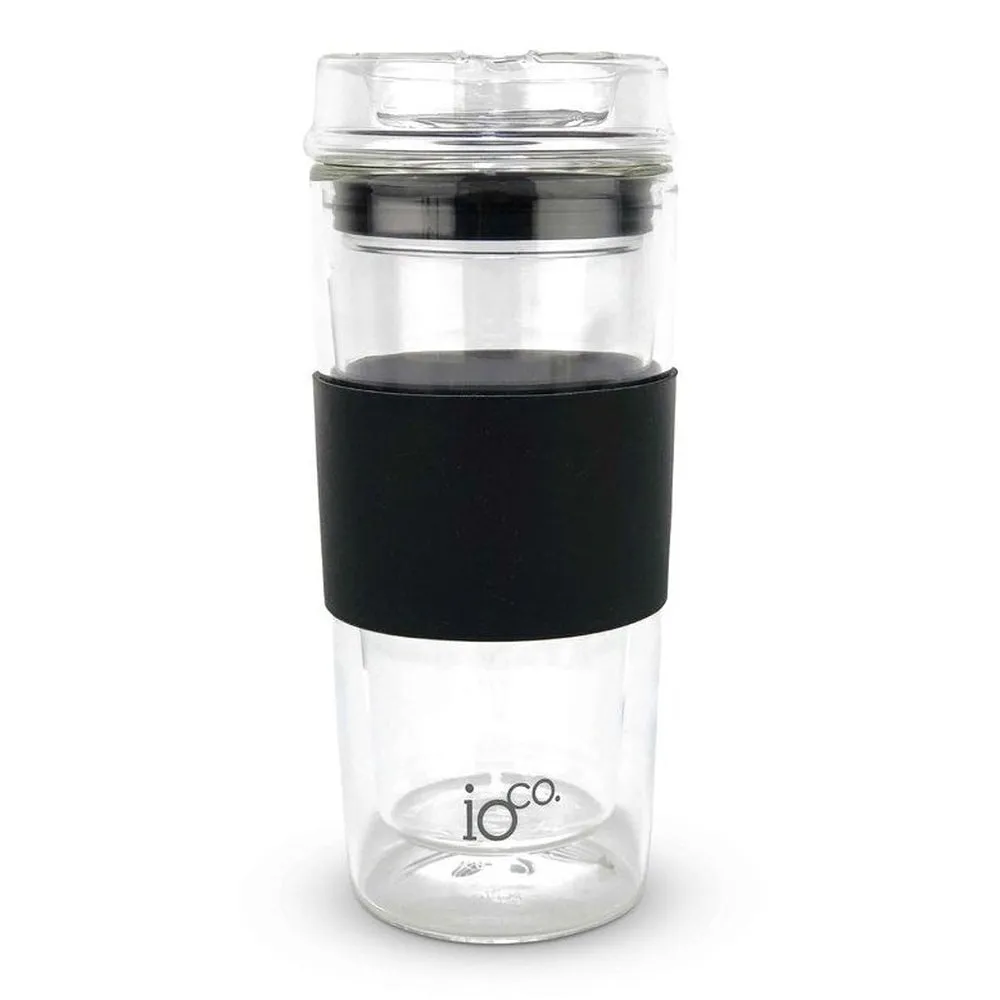 IOco 16oz Reusable Glass Coffee Cup