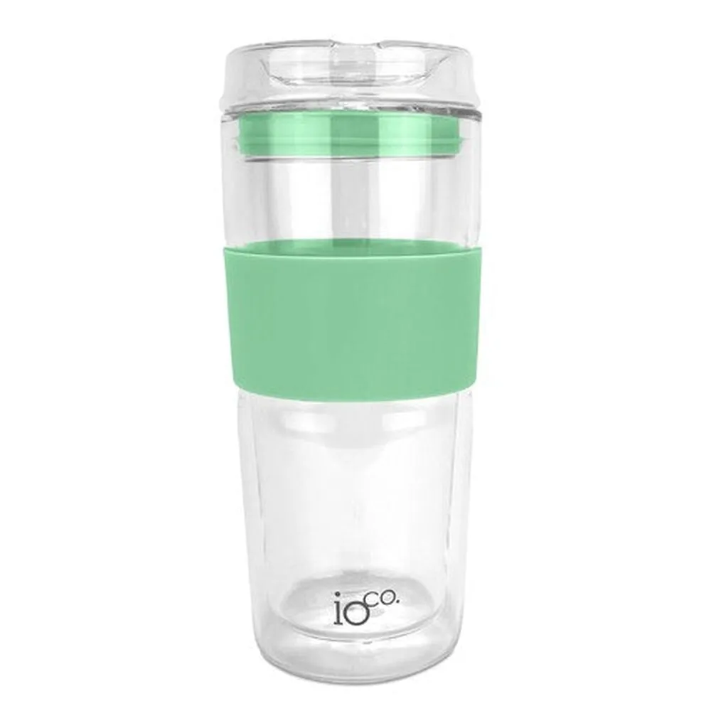 IOco 16oz Reusable Glass Coffee Cup