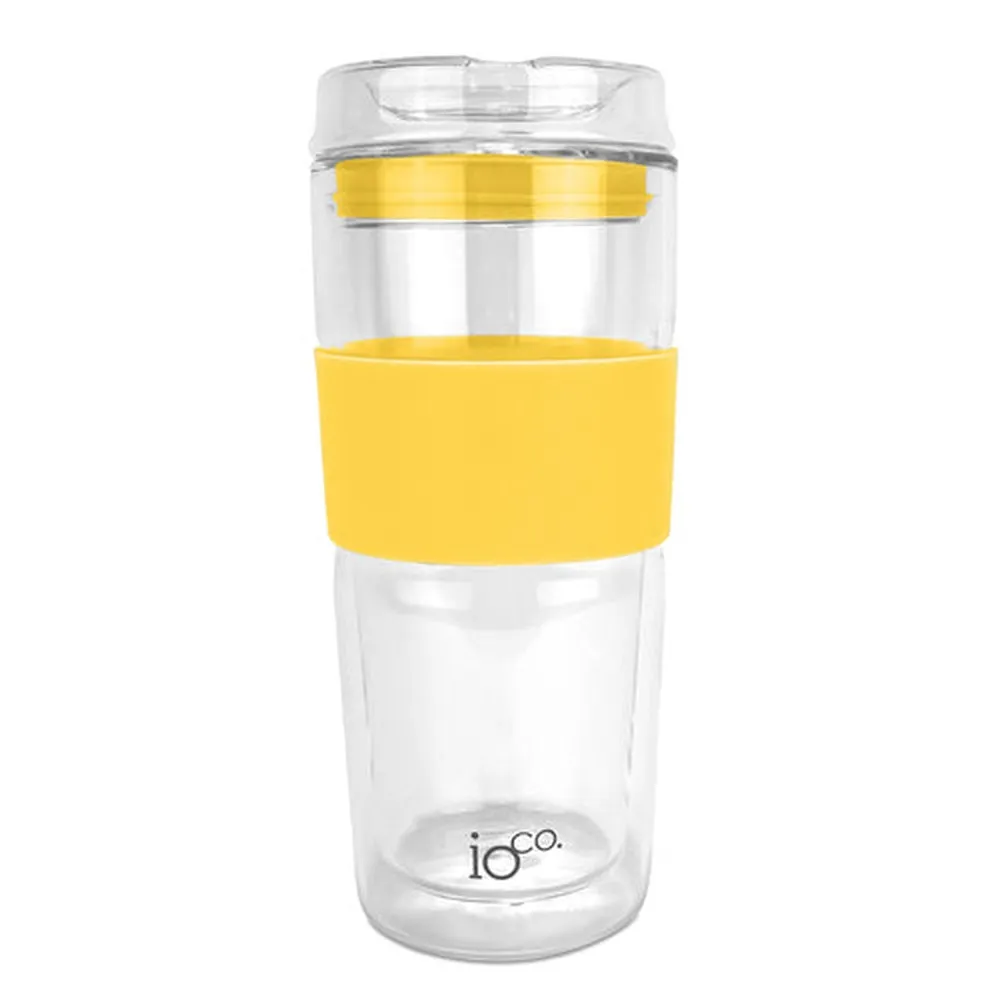 IOco 16oz Reusable Glass Coffee Cup