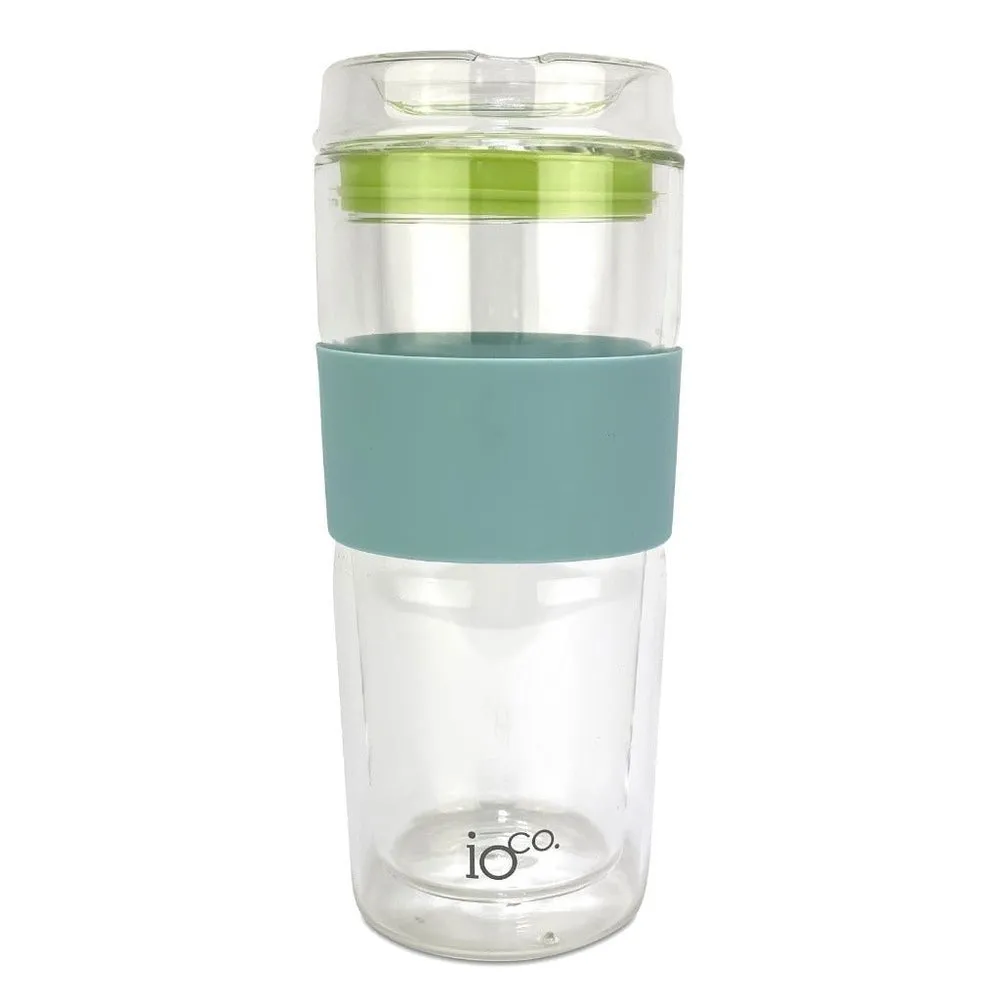 IOco 16oz Reusable Glass Coffee Cup