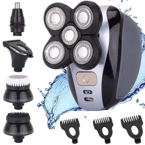 IPX7 High Quality 5 in 1 Men's Electric Shaver Waterproof USB