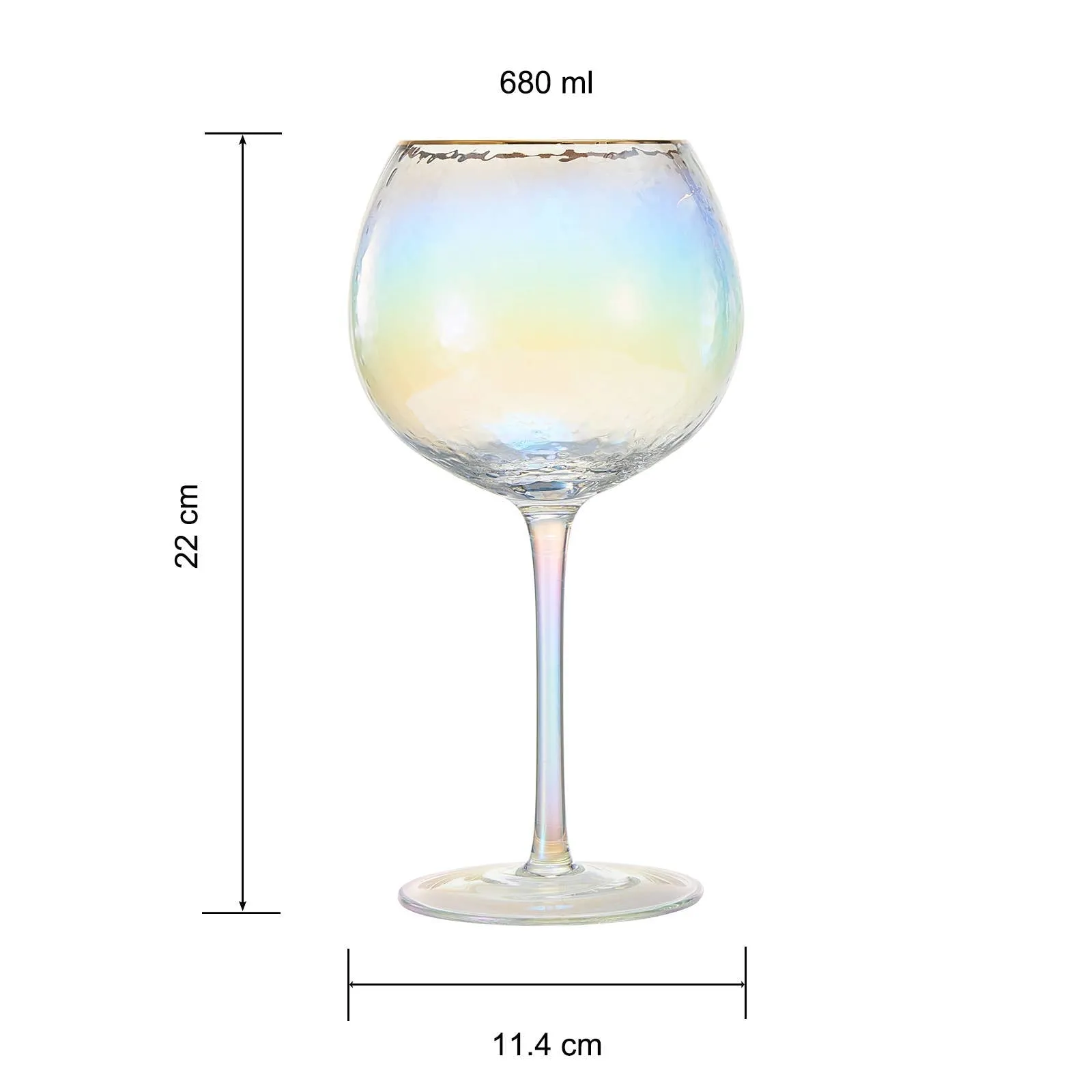 Iridescent Balloon Wine Glasses