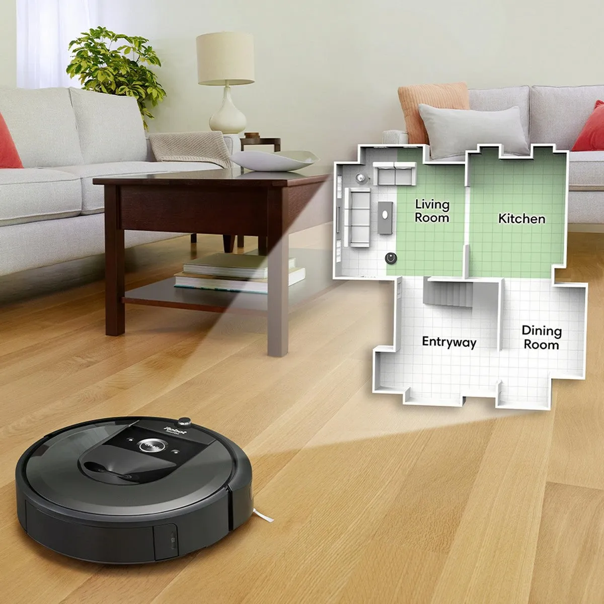 iRobot® Roomba® i7  Wi-Fi連接自動排空掃地機器人｜自動污垢處理