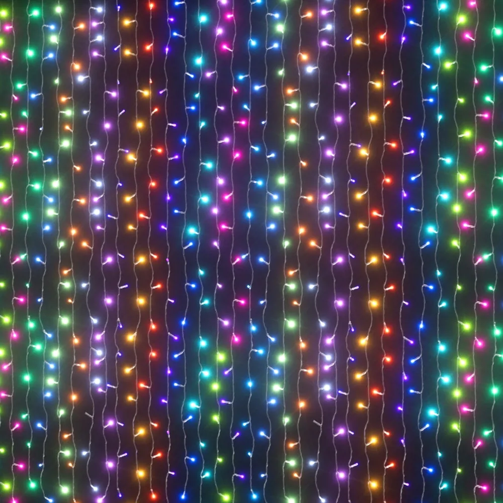 Jingle Jollys 6X3M Christmas Lights Curtain String Light 960 LED RGB Remote