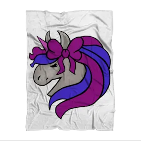 JohnsonKelly_UnicornHead2 Sublimation Throw Blanket