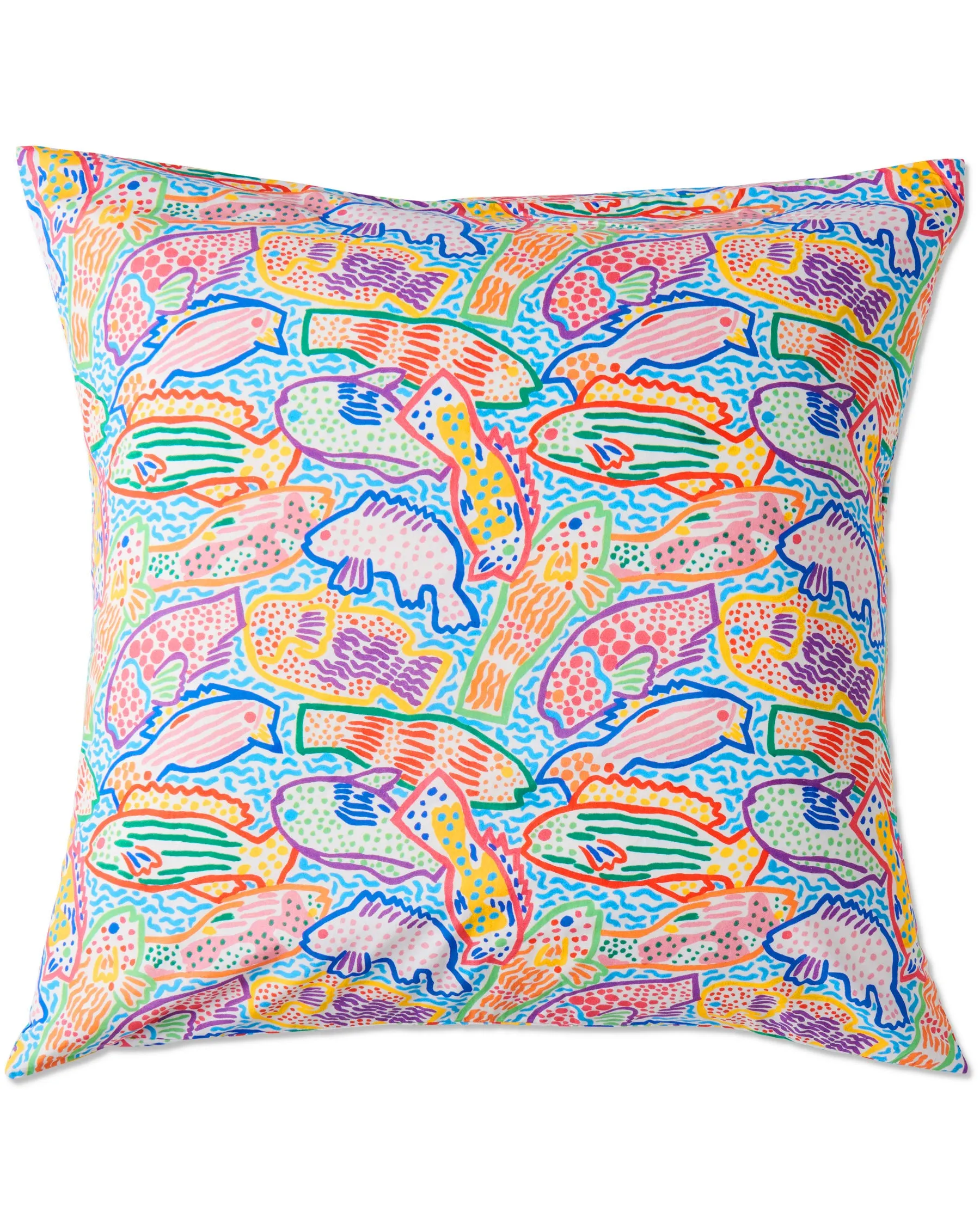 Kip & Co x Ken Done Rainbow Fish Organic Cotton European Pillowcases