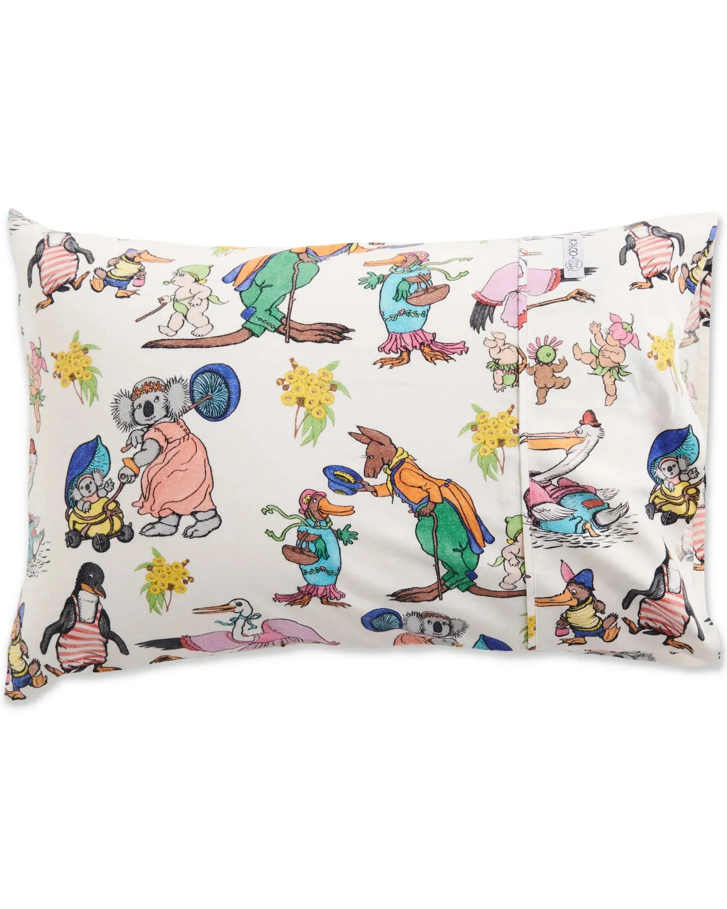 Kip & Co x May Gibbs Out and About Flannelette Pillowcase