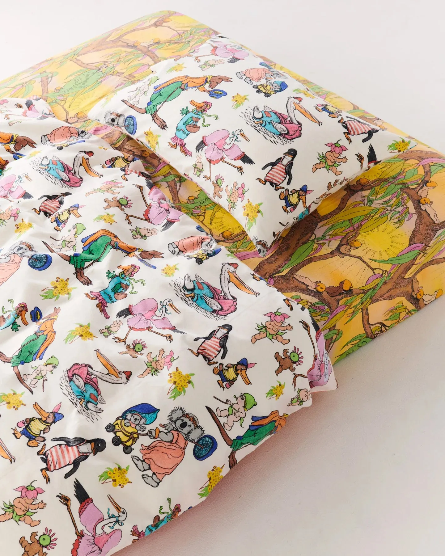 Kip & Co x May Gibbs Out and About Flannelette Pillowcase