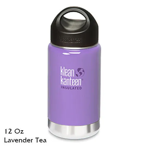 Klean Kanteen Insulated Stainless-Steel Wide-Mouth Bottle with Loop-Top Cap - 12 fl. oz.