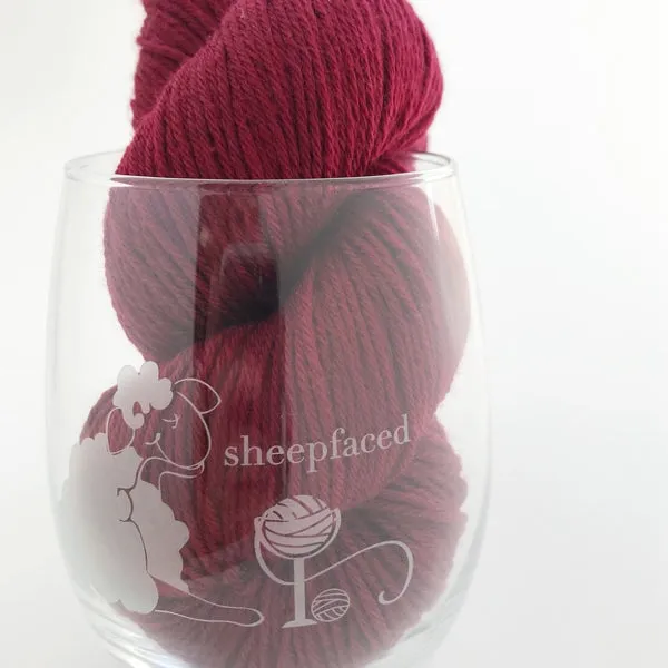 KnitBaahPurl Stemless Wine Glass