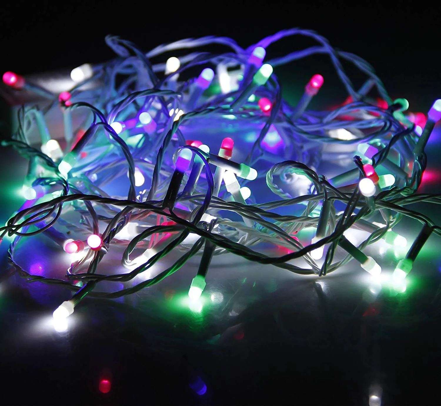 Kuber Industries 3 Pieces 8 MM 20 Meter LED's Waterproof Fairy Decorative String Light - Red Green Blue - Decoration Indoor/Outdoor for Party Wedding Diwali -CTKTC23021