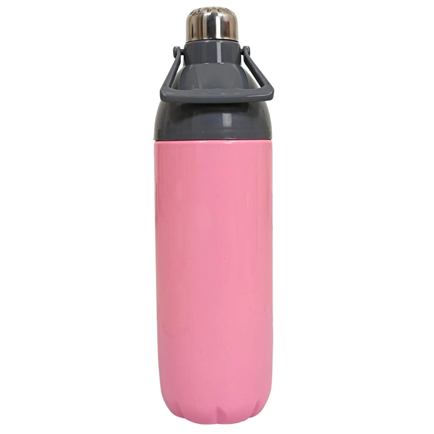 Kuber Industries Plastic Insulated Water Bottle with Handle 2200 ML (Pink)